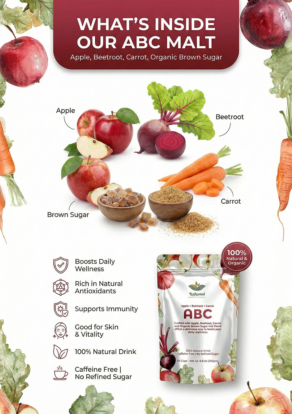 ABC Malt – Apple Beetroot Carrot Health Drink Mix