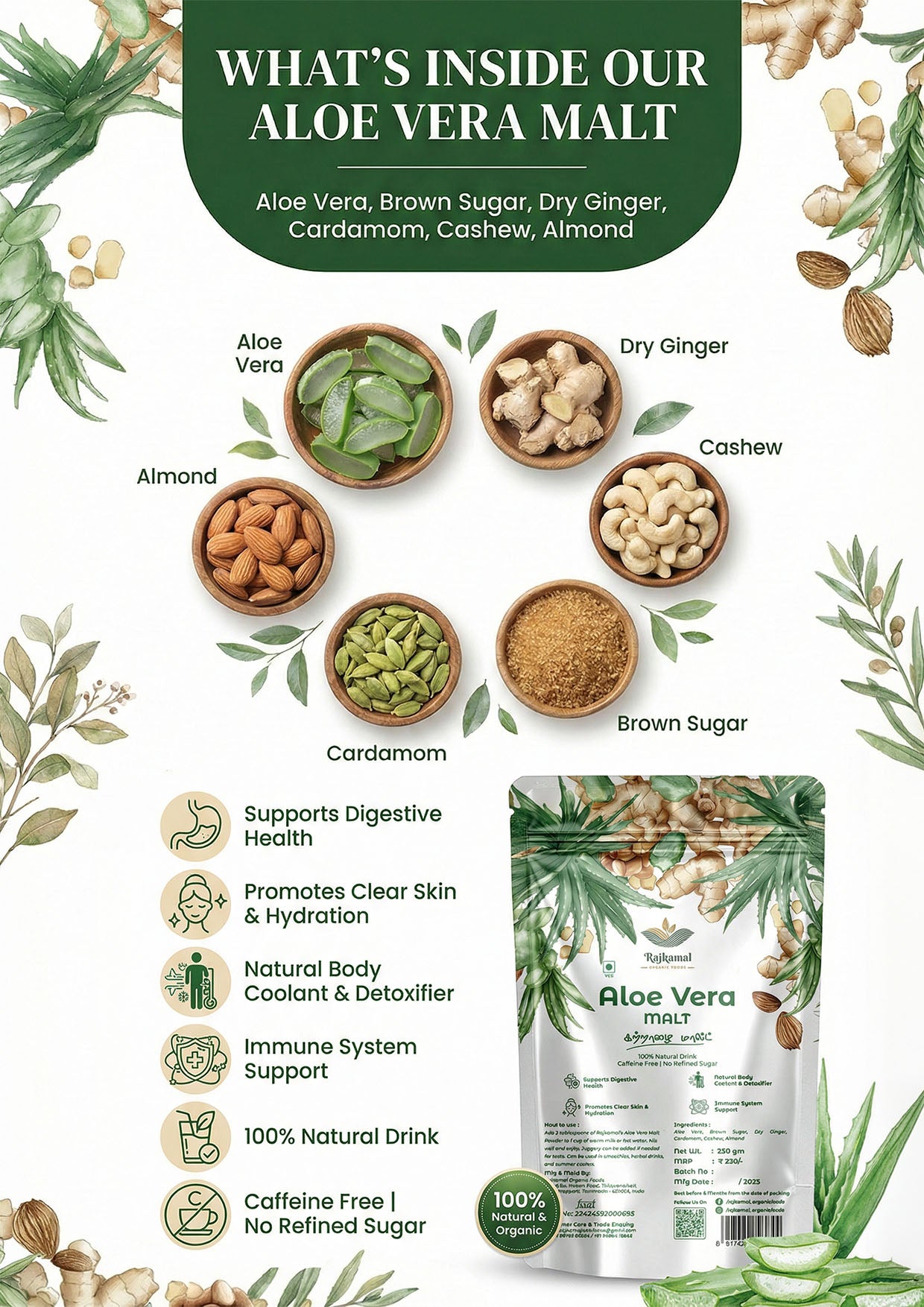 Aloe Vera Malt – Natural Aloe Health Drink Mix