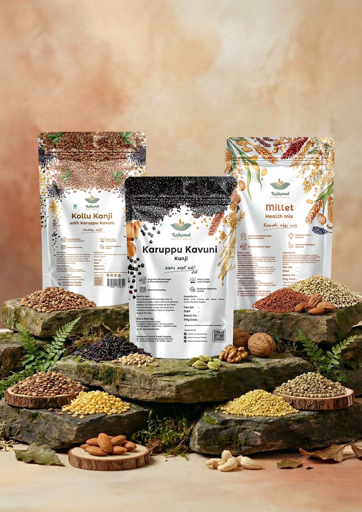 Weight Management Millet Combo – Kollu & Karuppu Kavuni Kanji Pack