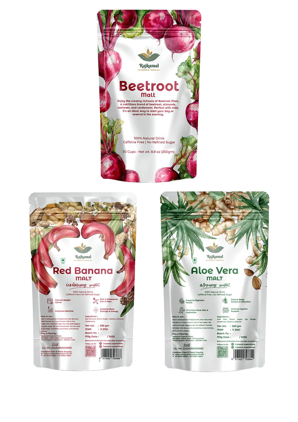 Women’s Nourishment Combo – Red Banana, Beetroot & Aloe Vera Malt