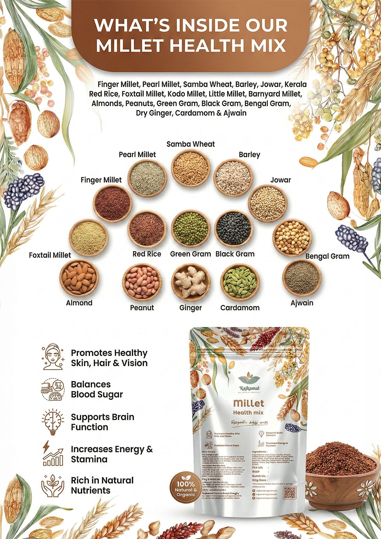 Millet Health Mix – Multi Millet Nutritious Porridge Powder