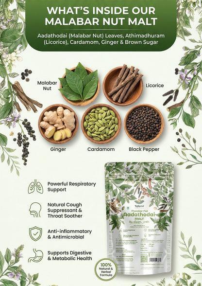 Malabar Nut Aadathodai Malt – Traditional Herbal Drink Mix