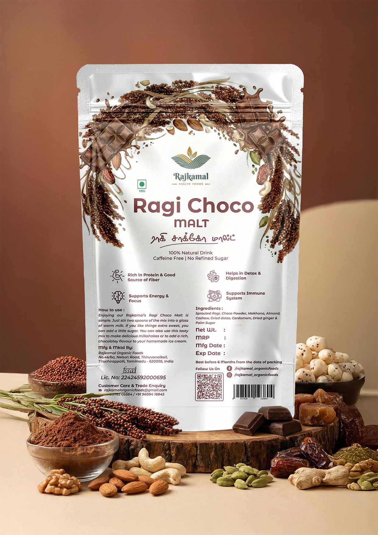 Ragi Choco Malt – Sprouted Ragi Chocolate Health Drink Mix