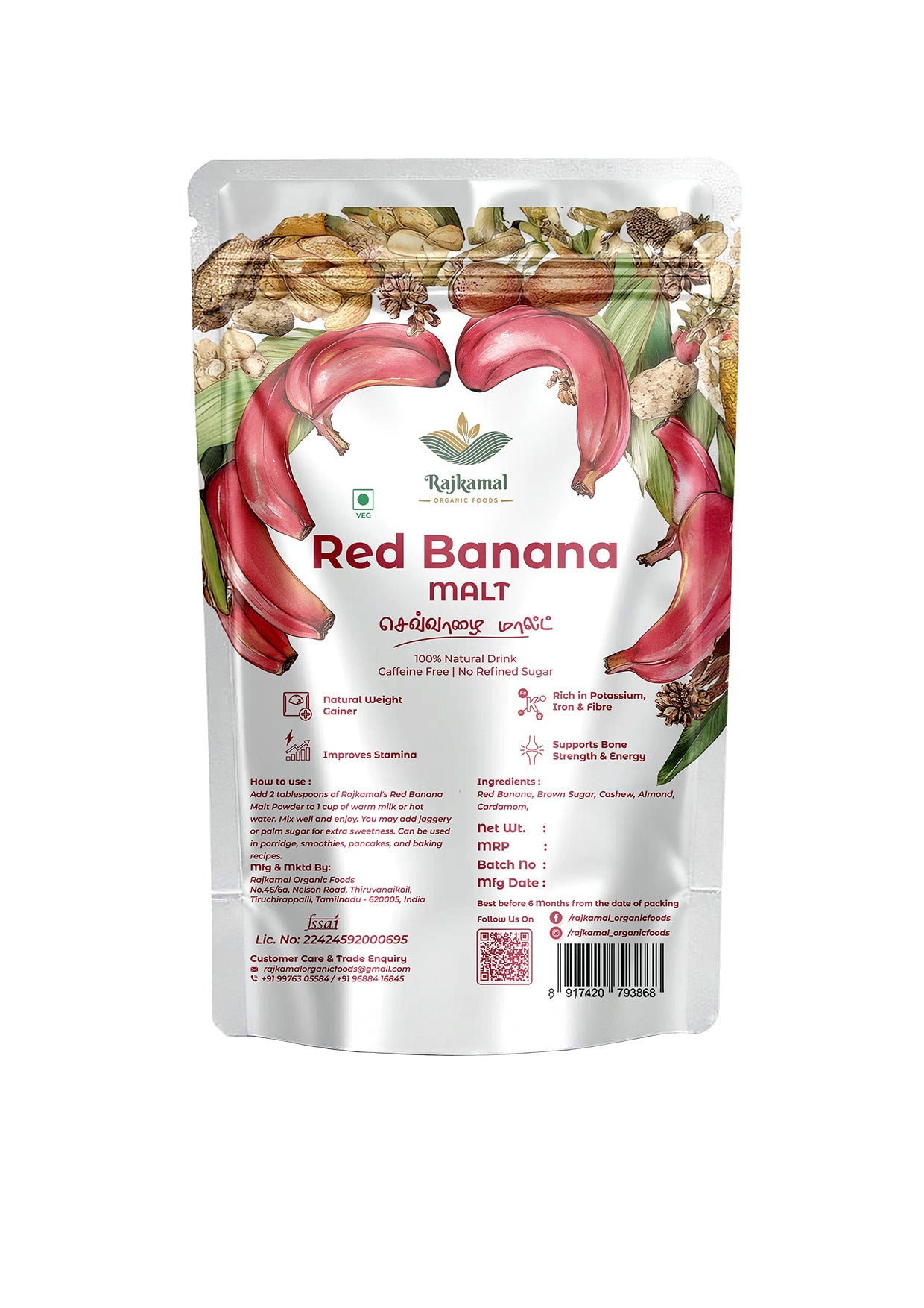 Red Banana Malt – Natural Banana Health Drink Mix
