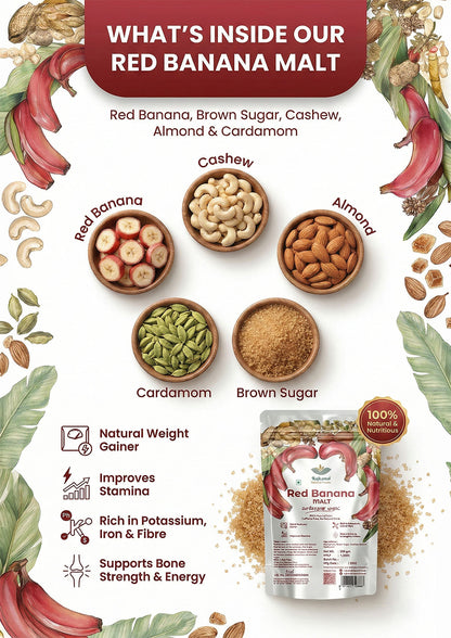 Red Banana Malt – Natural Banana Health Drink Mix
