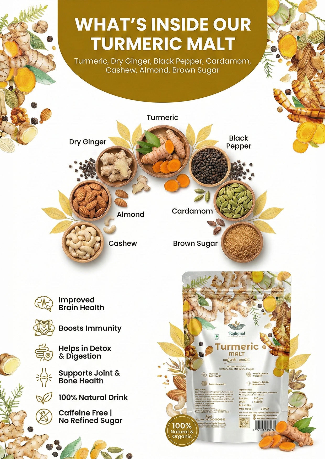 Turmeric Malt – Natural Turmeric Health Drink Mix