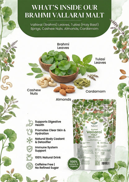 Brahmi Vallarai Malt – Traditional Herbal Health Drink Mix